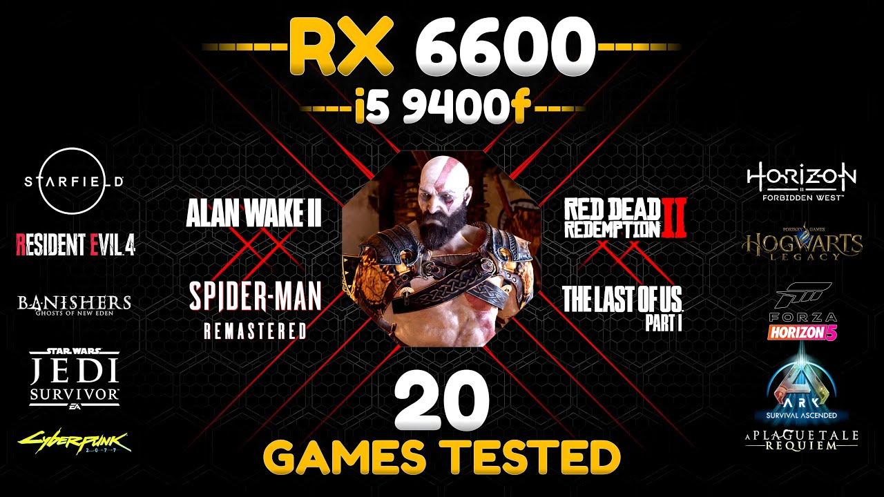 Rx 6600 + i5 9400f : Test in 20 Games (will it bottleneck?)
