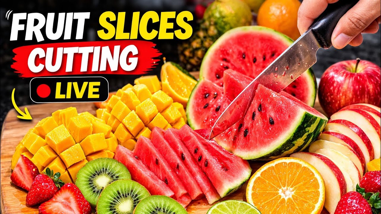 🍉 Live Fruit Cutting | Fresh & Juicy Fruits Preparation 🔪