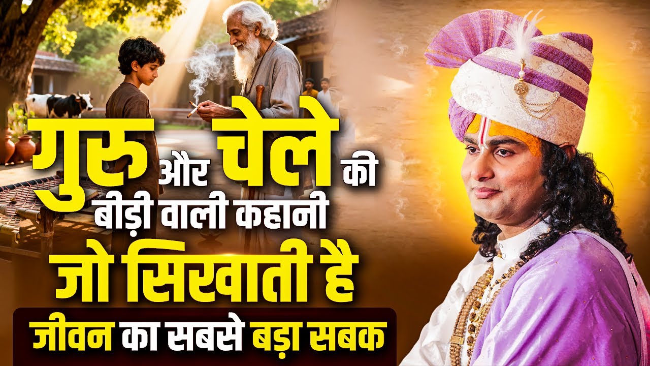 गुरु और चेले की बीड़ी वाली कहानी जो सिखाती है जीवन का सबसे बड़ा सबक | अनिरुद्धाचार्य जी