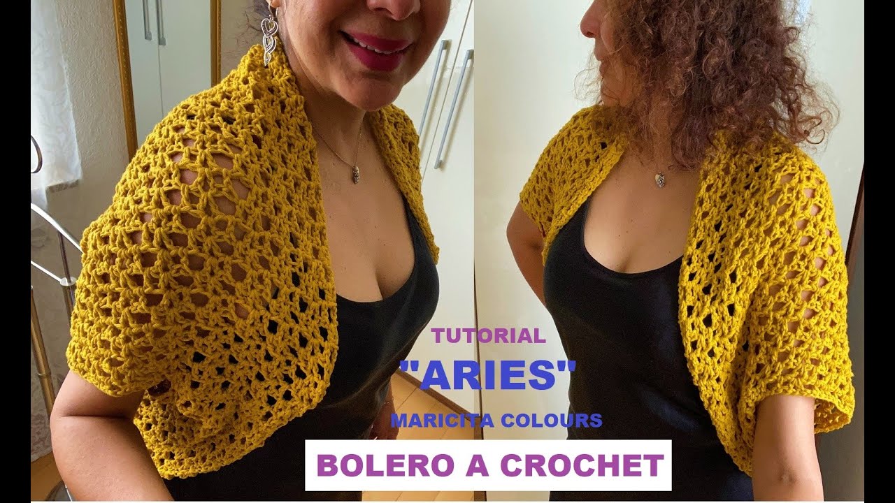 ❤️BOLERO A CROCHET "ARIES" TUTORIAL por MARICITA 