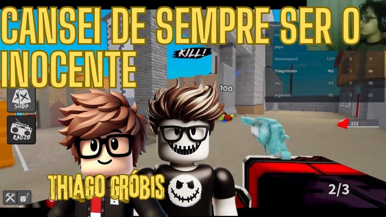 Eu fiquei tão assustador que até fugiram de mim!  ROBLOX.