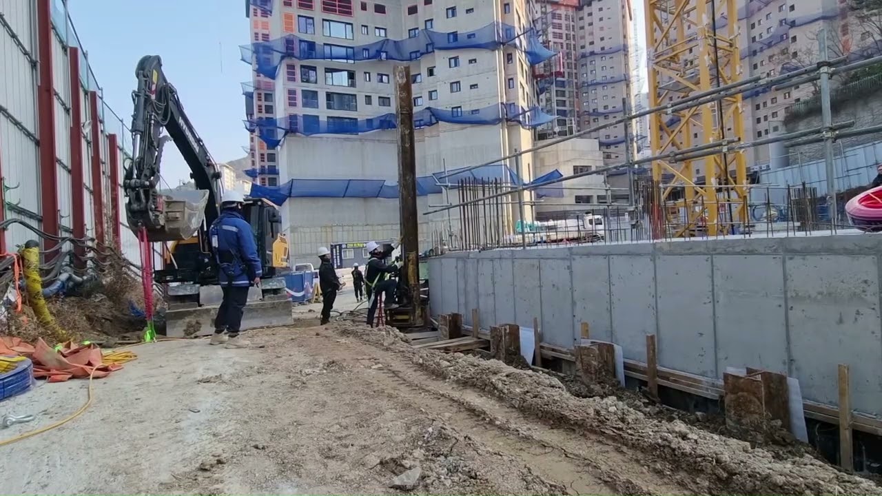 H-Pile 인발작업