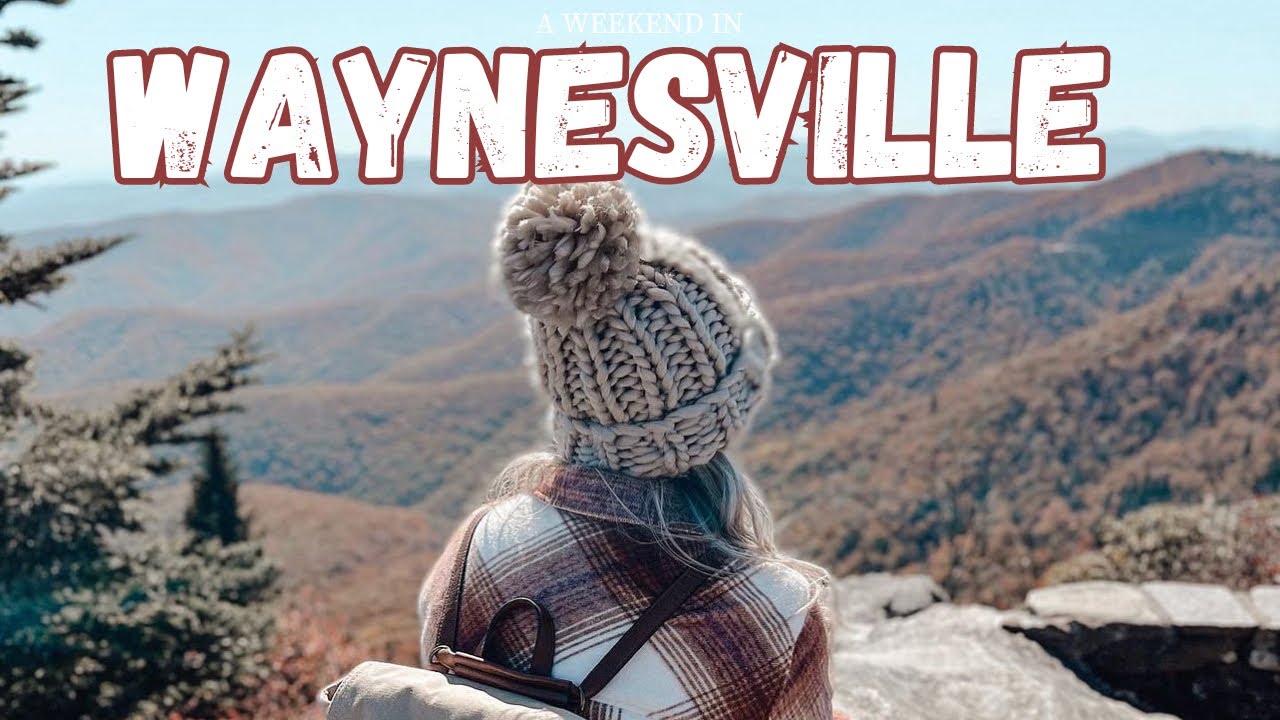 WAYNESVILLE, NC | Exploring downtown Waynesville, hiking Soco falls & Mingo Falls in PEAK fall!