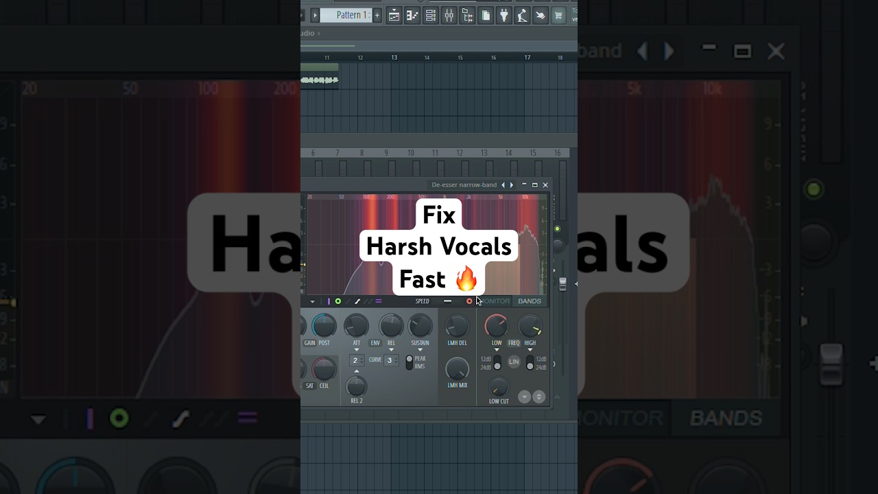 How To Fix Harsh Vocals Fast | De-Esser Tutorial In FL Studio #MusicProduction #Shorts