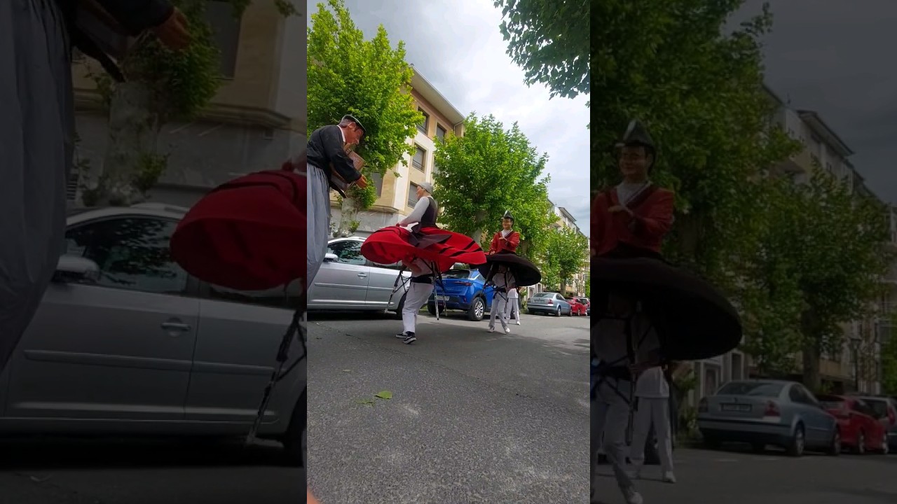 Yo dando vueltas en la Dantzari. 2024 @GalaxiadeGigantes @hodeiysumundo