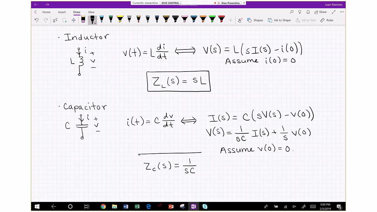 EE 2715 - Second-Order Circuits: Circuit Element Models in s-Domain