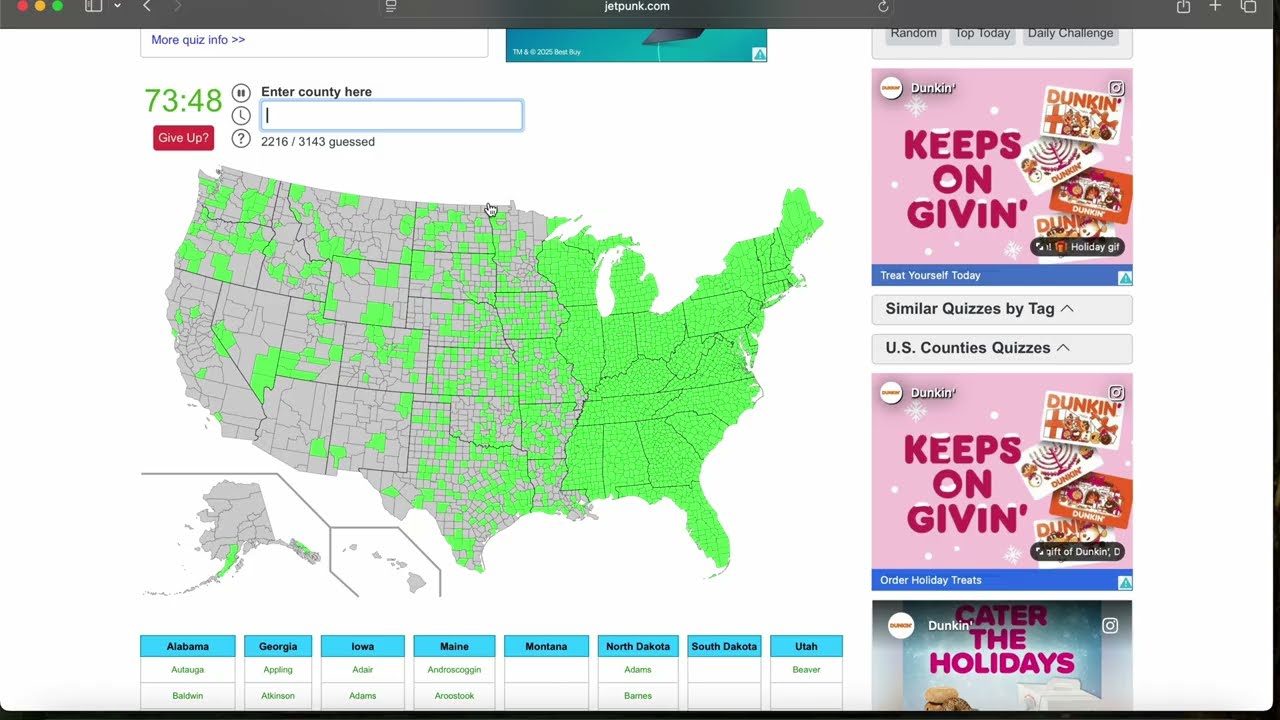 [WR] Naming Every County of the U.S. in 32:35