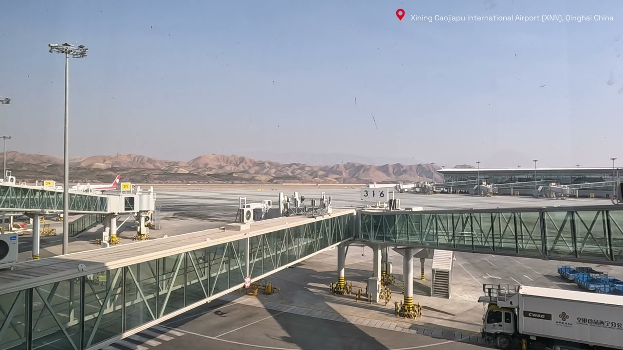 🇨🇳 ซีหนิง Xining in 2025 I Airport Still Cam I  Where Central Asia Meets China I 青海，西宁 I China
