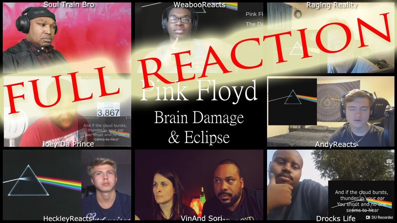 FULL MULTI REACTION Pink Floyd Brain Damage & Eclipse / MULTI REACT-A-THON