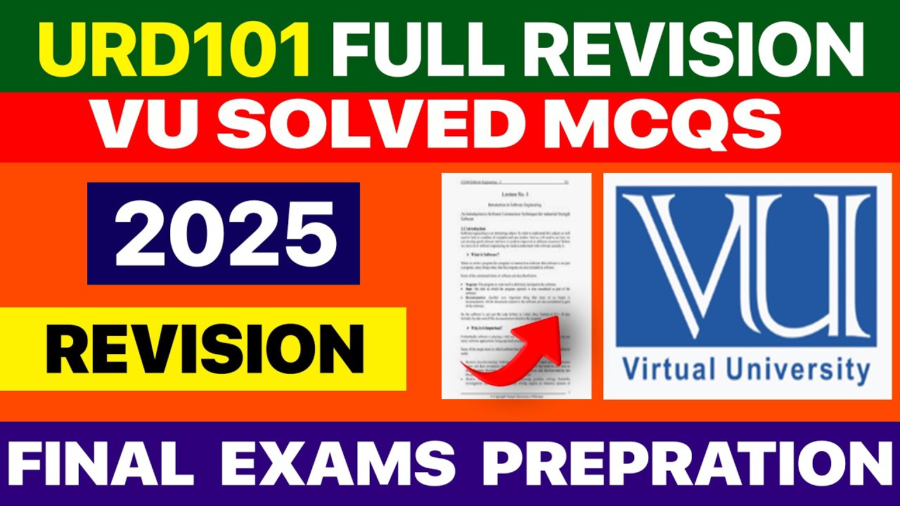 URD101 Final Term Exam Preparation | Solved MCQs, Important Q/A & Handout Revision | VU 2025