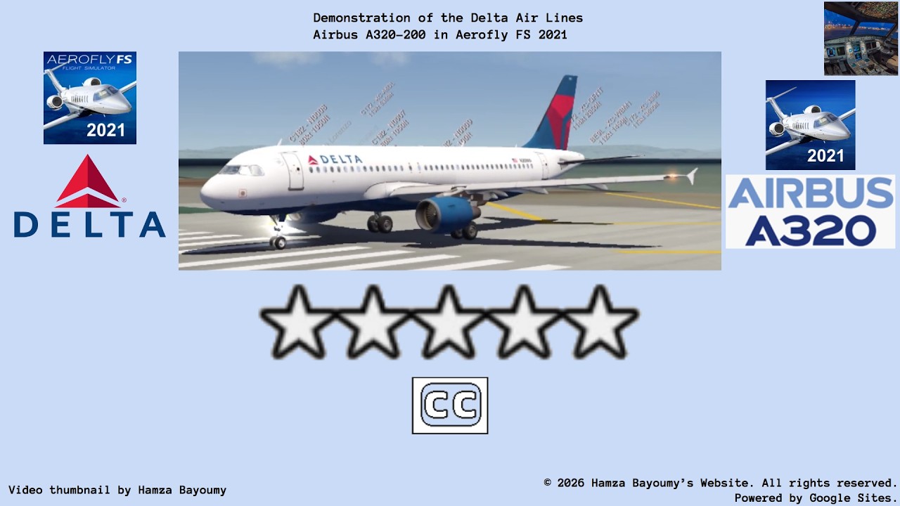 Demonstration of the Delta Air Lines Airbus A320-200 in Aerofly FS 2021
