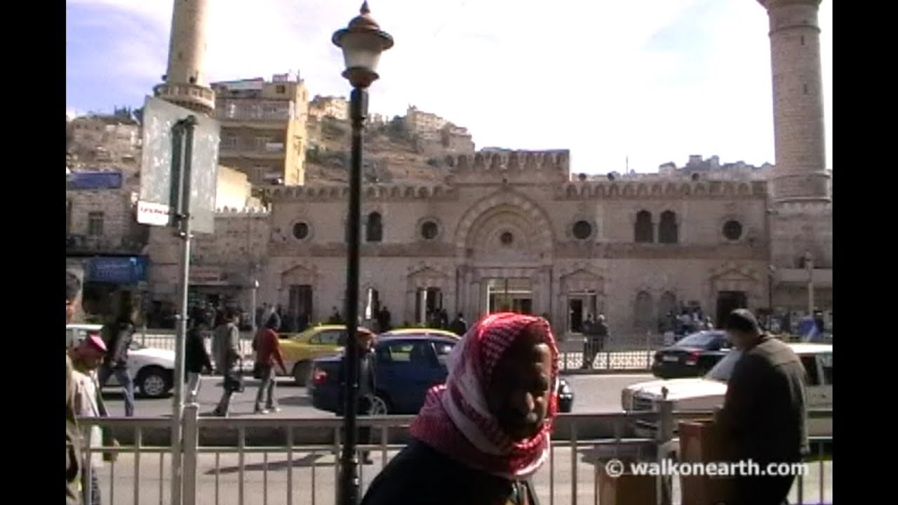 Amman City - walk around the streets in Amman downtown | Jordan | WalkOnEarth |