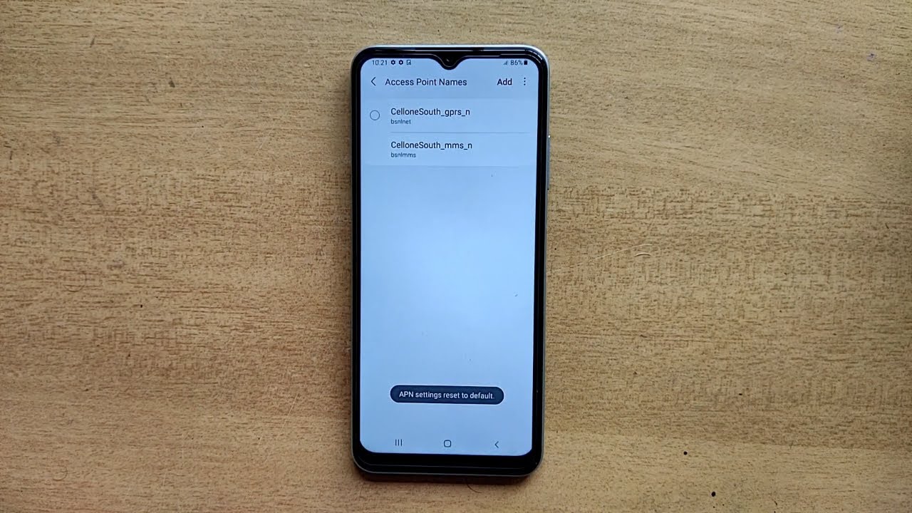 Как исправить проблемы с интернетом BSNL на Samsung Galaxy Mobile