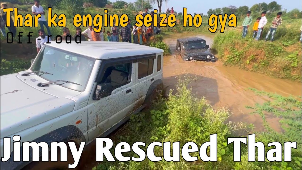 Extreme off road with jimny￼|| Thar ka engine seize ho gya || Tractor Bulana para@NomadicIndian
