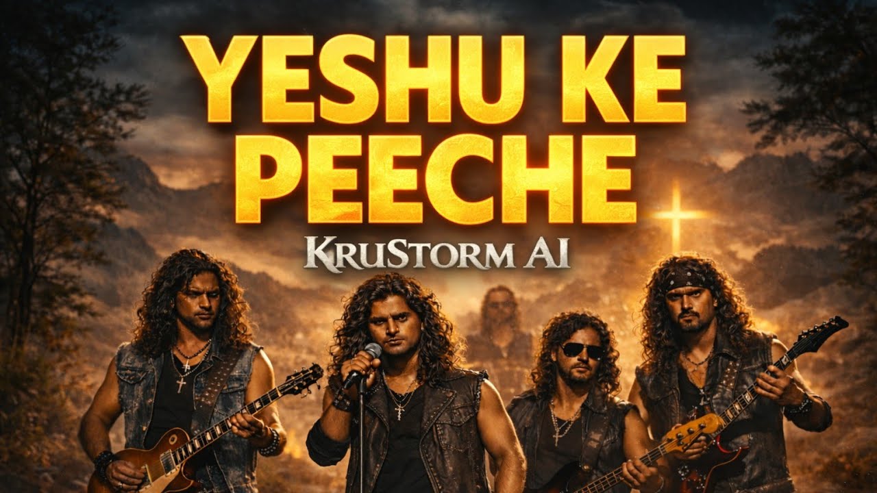 Yeshu Ke Peeche | Hindi Rock Worship Song 🔥  | KruStorm AI #gospelrock #indiangospel