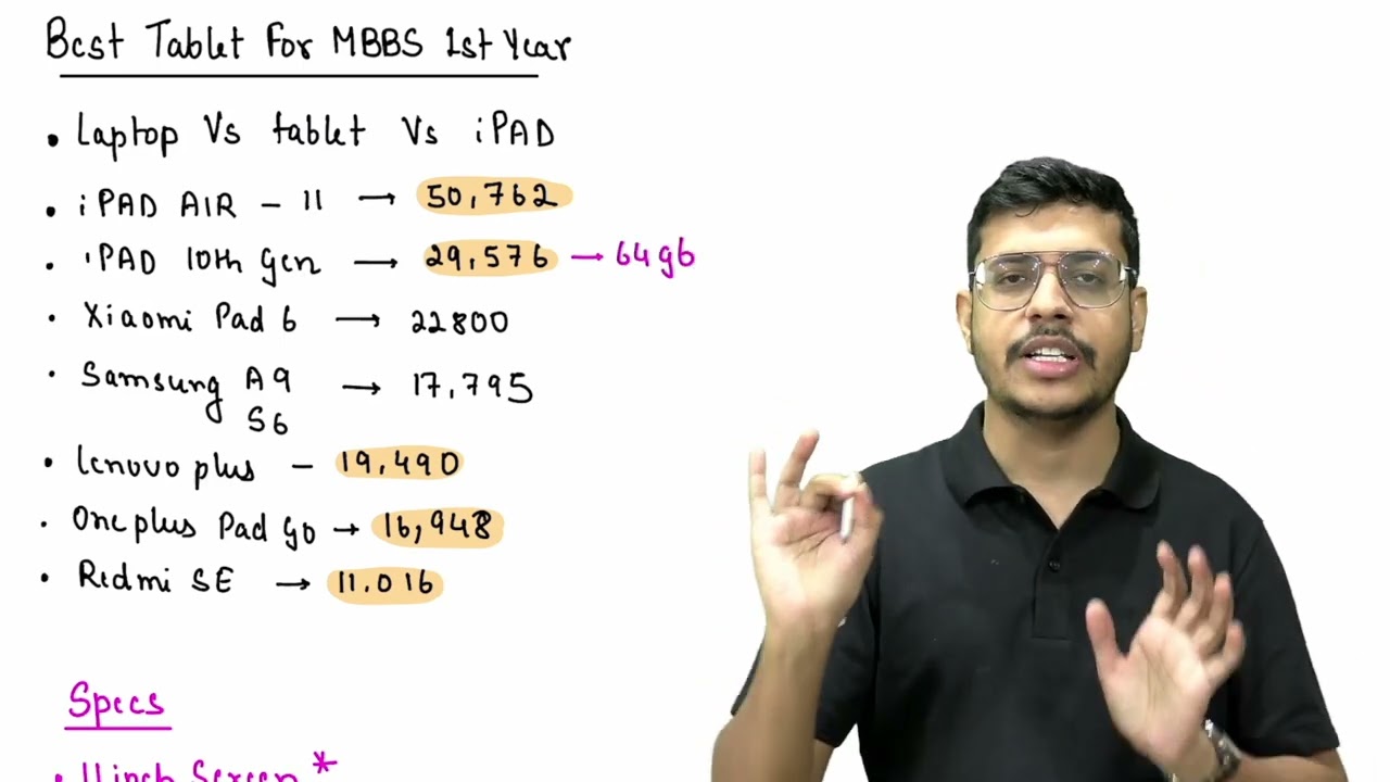 Best Tablet / iPAD or Laptop For MBBS 1st Year Students and Other Medical Students | Dr. Anand Mani