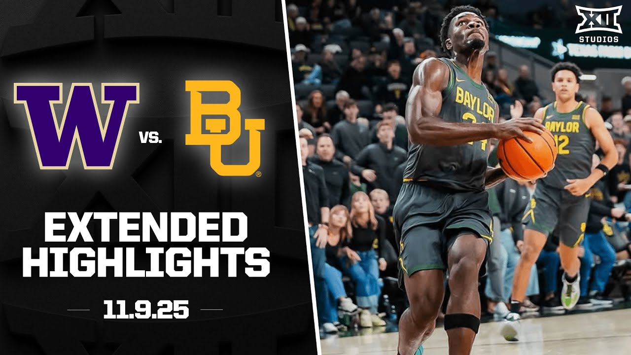 Washington vs. Baylor Extended Highlights | 2025-26 Big 12 Men's Basketball