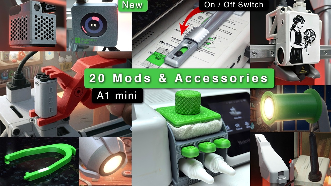 I Installed & Tested UNIQUE Mods on My Bambu Lab A1 Mini — My Honest Ratings! 🔥🛠️ #3dprinting