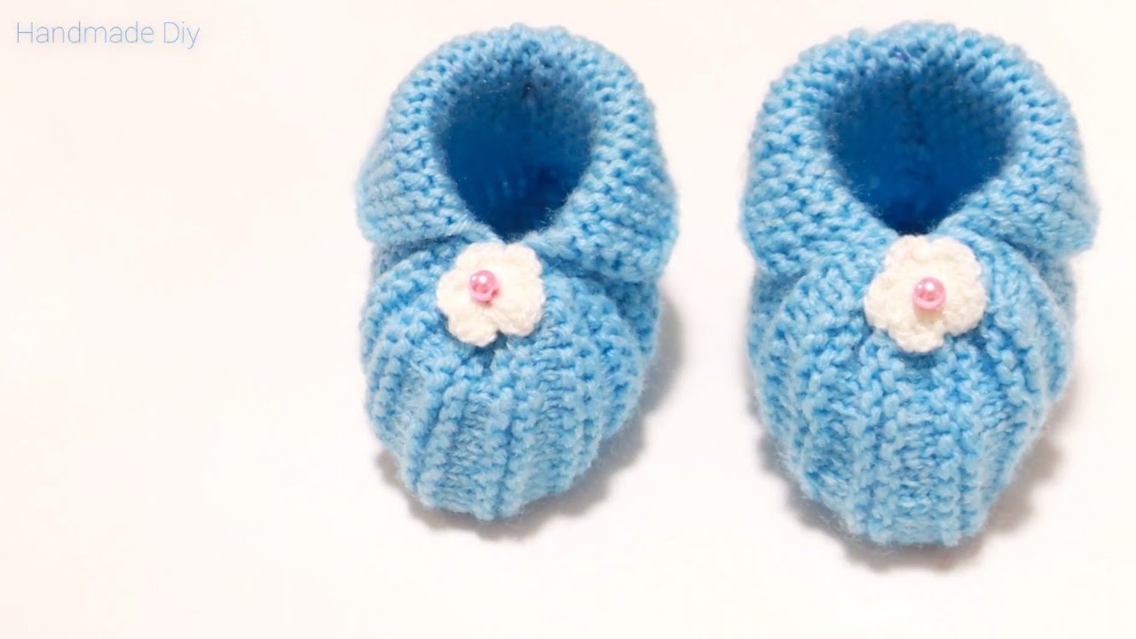 Pantuflas Fáciles Para Bebes Tejidas Con Dos Agujas Tutorial Paso A Paso