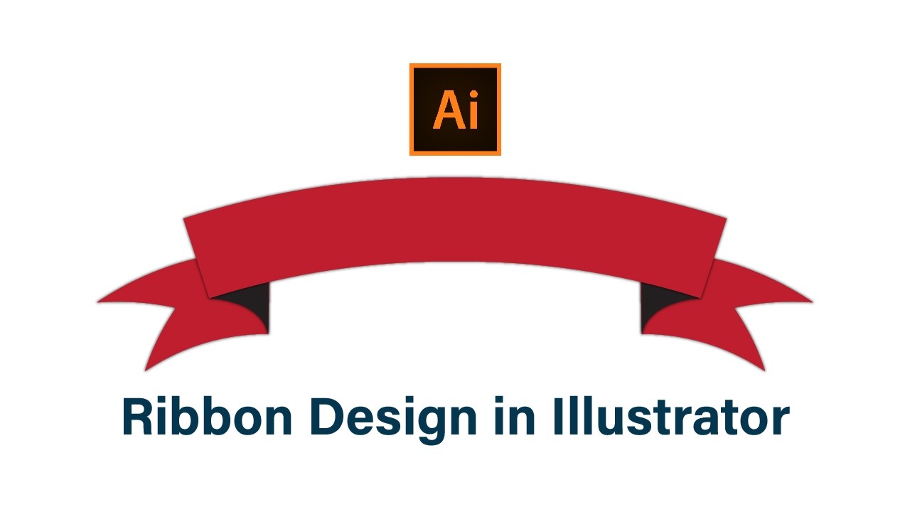 Professional Ribbon Logo Design Tutorial | Illustrator Urdu/Hindi