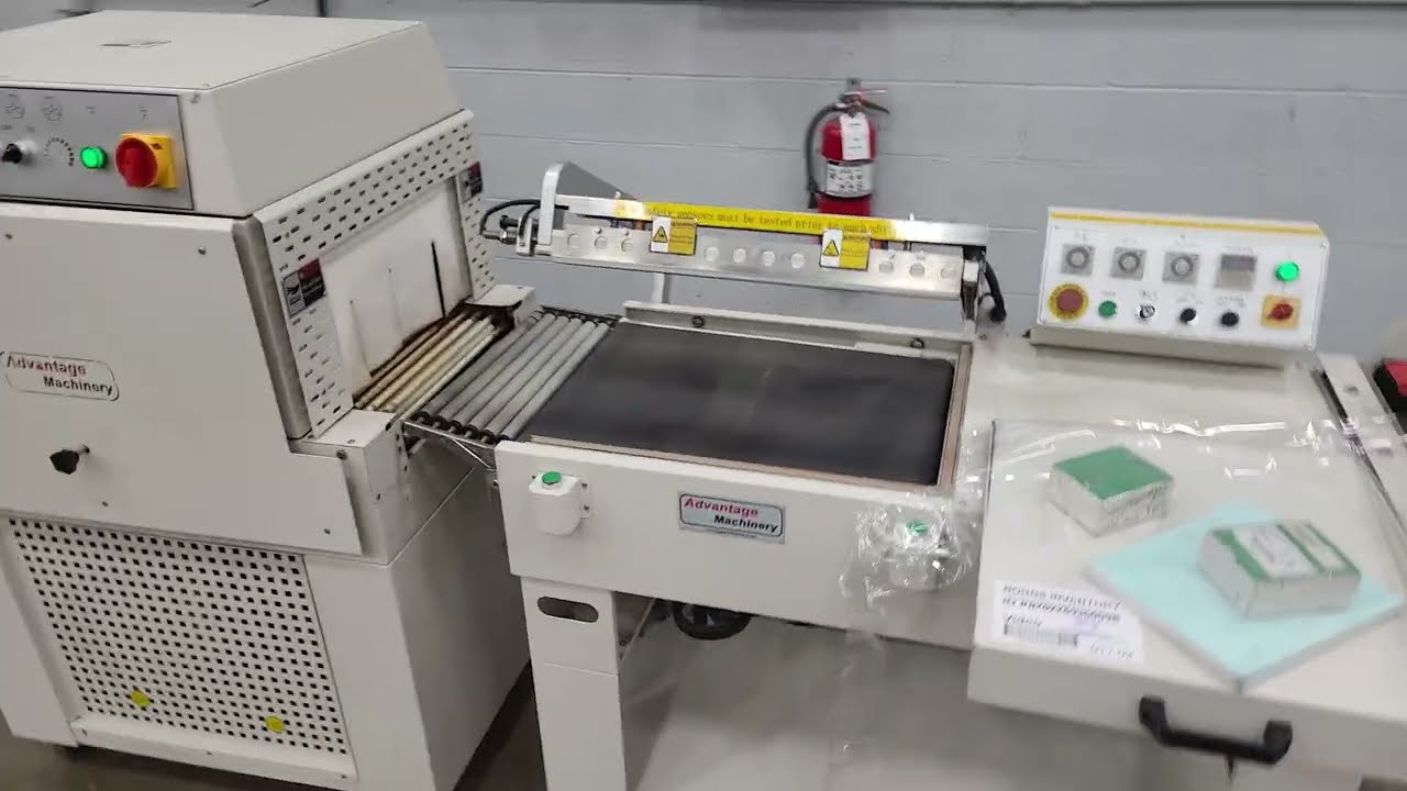2016 Advantage Machinery L 601A Shrink Wrapping System w Power Takeaway and Magnetic Lockdown