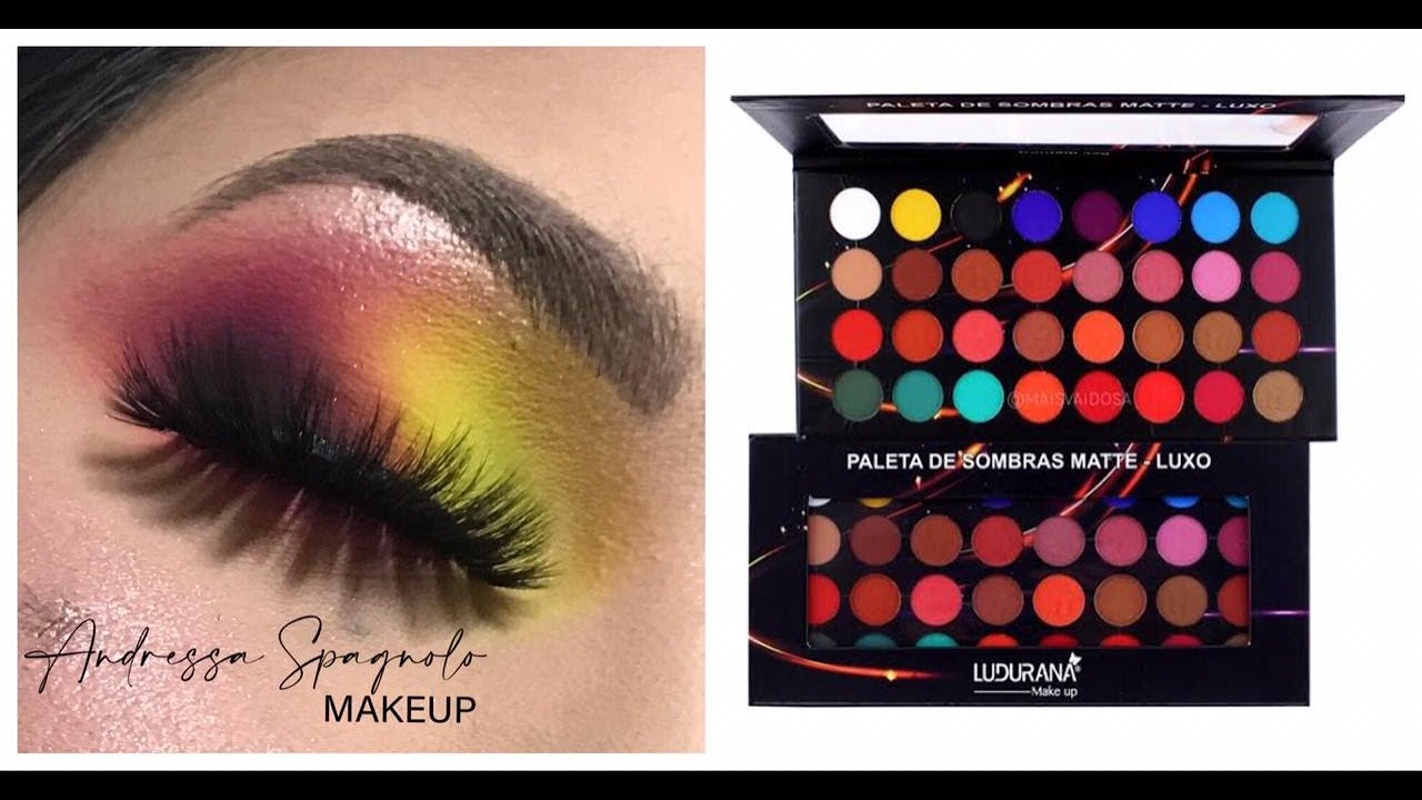 Esfumado colorido com a paleta da Ludurana 32 cores MATTE LUXO