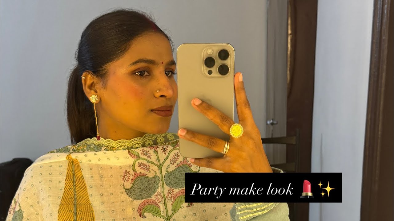 Easy party look /5 min mein kiya 💄 