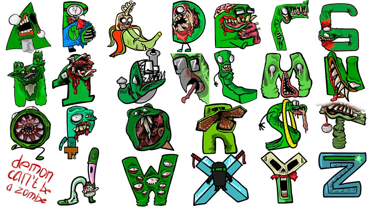 New Alphabet Lore but Zombie (A-Z...)