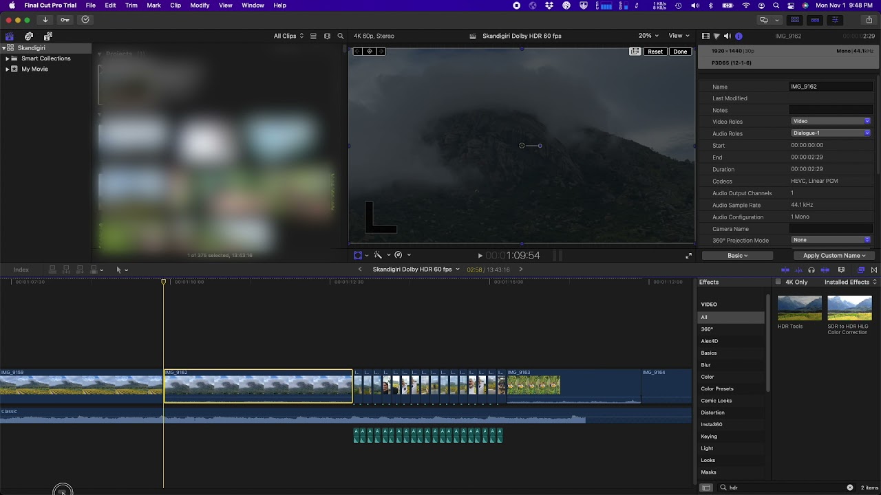 iMovie SDR to Final Cut Pro Dolby HDR HLG conversion tutorial
