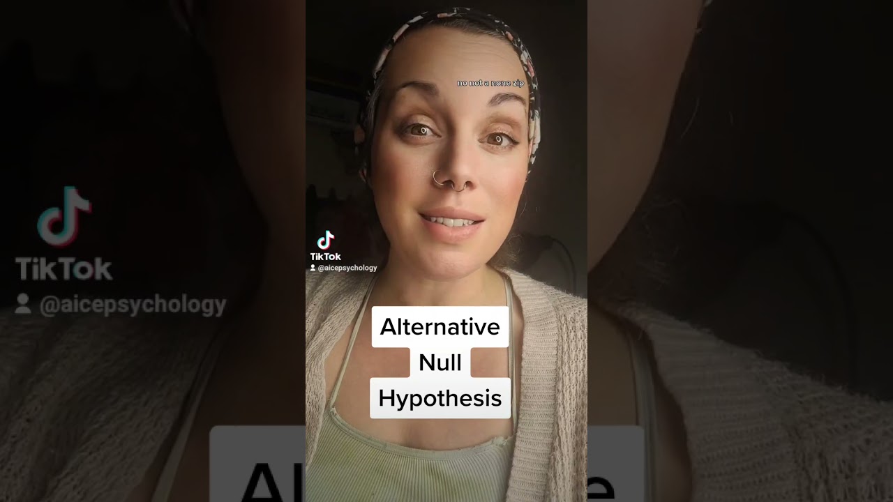 Null Hypothesis Alternative Hypothesis #aice #terminology #psychology
