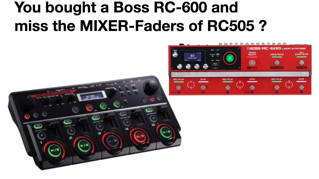 Got a Boss RC600 but miss the Controllers of the RC505?? Step by Step (no music) 