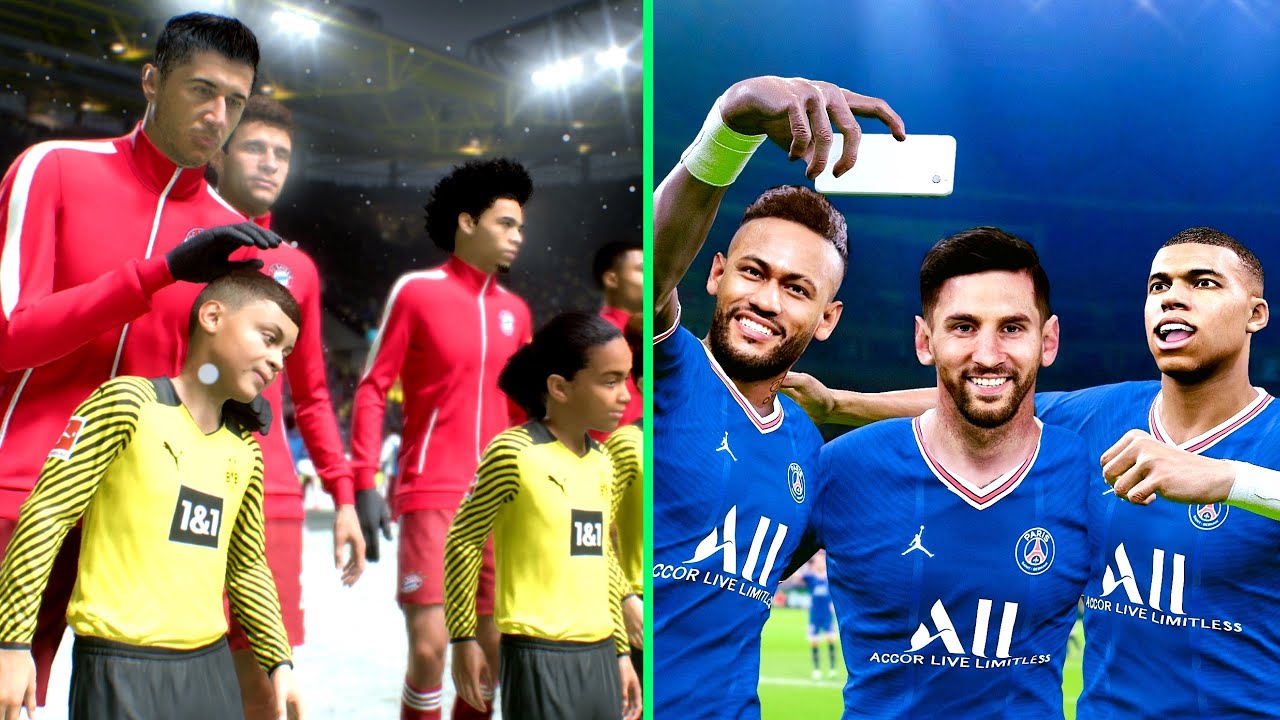 🔥 FIFA 22 vs PES 2021 Realism Mod - GAMEPLAY Comparison😱 | Next Gen vs Old Gen - PS5 vs PC