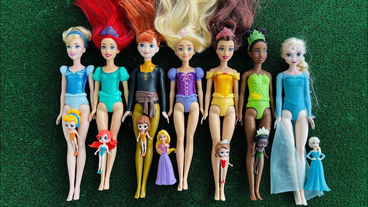 Disney Princess Doll Makeover ~ DIY Miniature Ideas for Barbie - Wig, Dress, Faceup, andMore! DIY