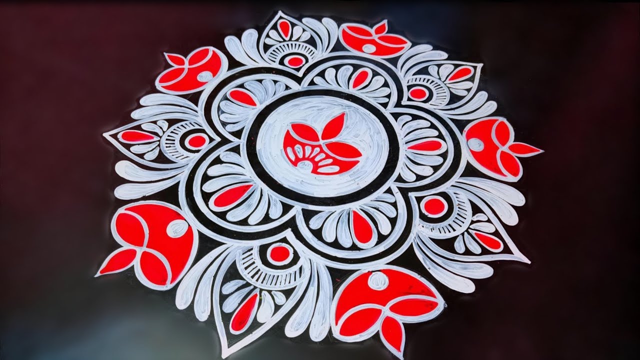 Diwali rangoli design 2025/ Simple diwali rangoli design/diwali alpona design latest 