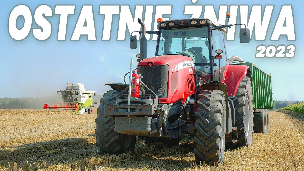Zakończenie żniw 2023 Claas tucano 420 Massey ferguson 6490 Case maxxum 115