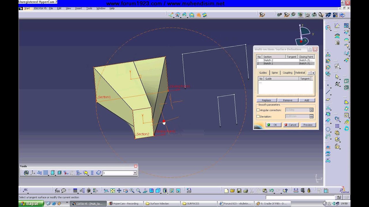 Multi Section surface 1