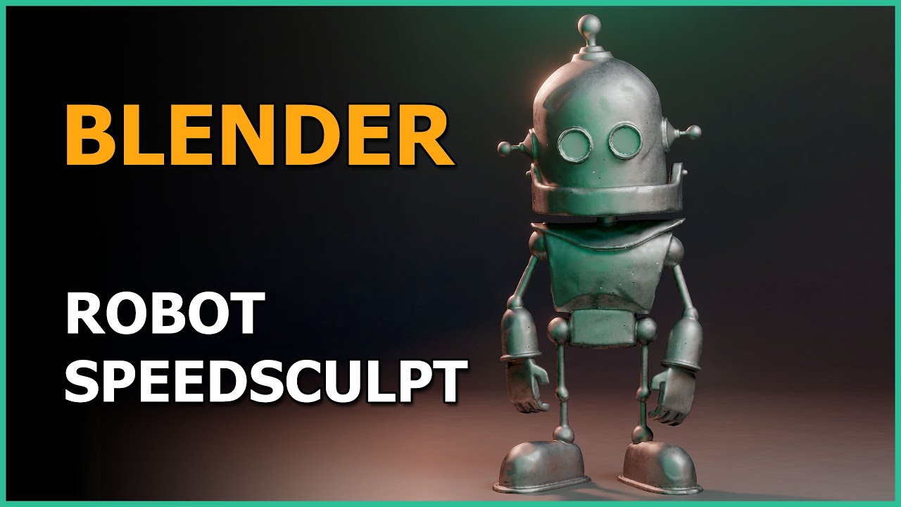 Blender Time-Lapse | Robot 3D Model SpeedSculpt