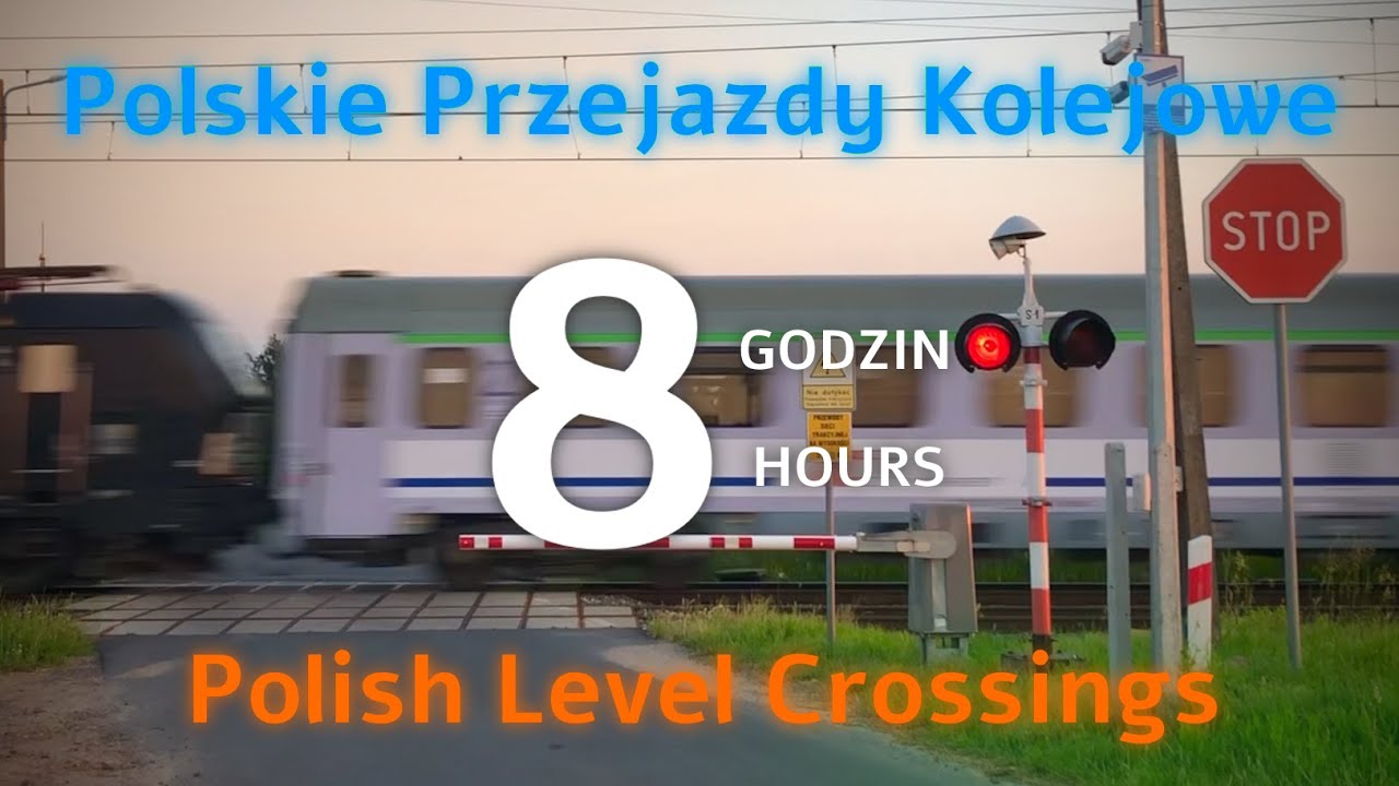 8 GODZIN Polskich Przejazdów kolejowych - MEGA KOMPILACJA // Polish Level Crossings