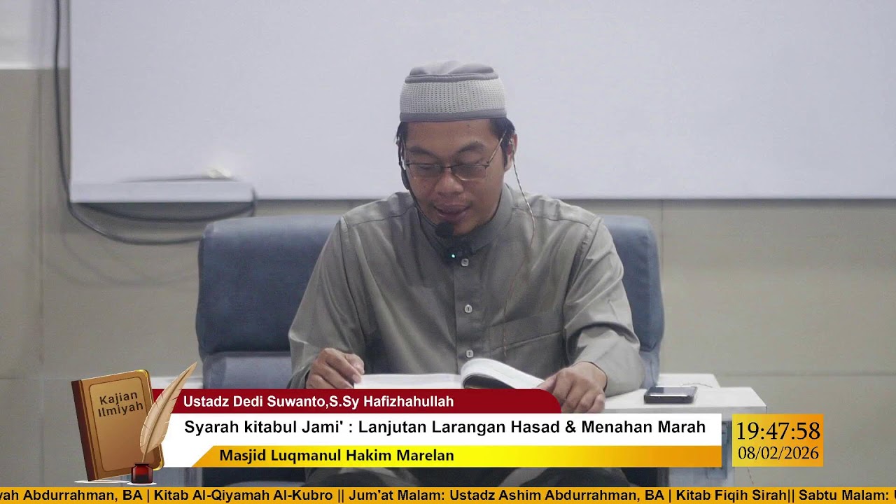 [LIVE] Ustadz Dedi Suwanto, S.Sy -Lanjutan Bab Larangan Hasad - Kajian Adab Akhlak