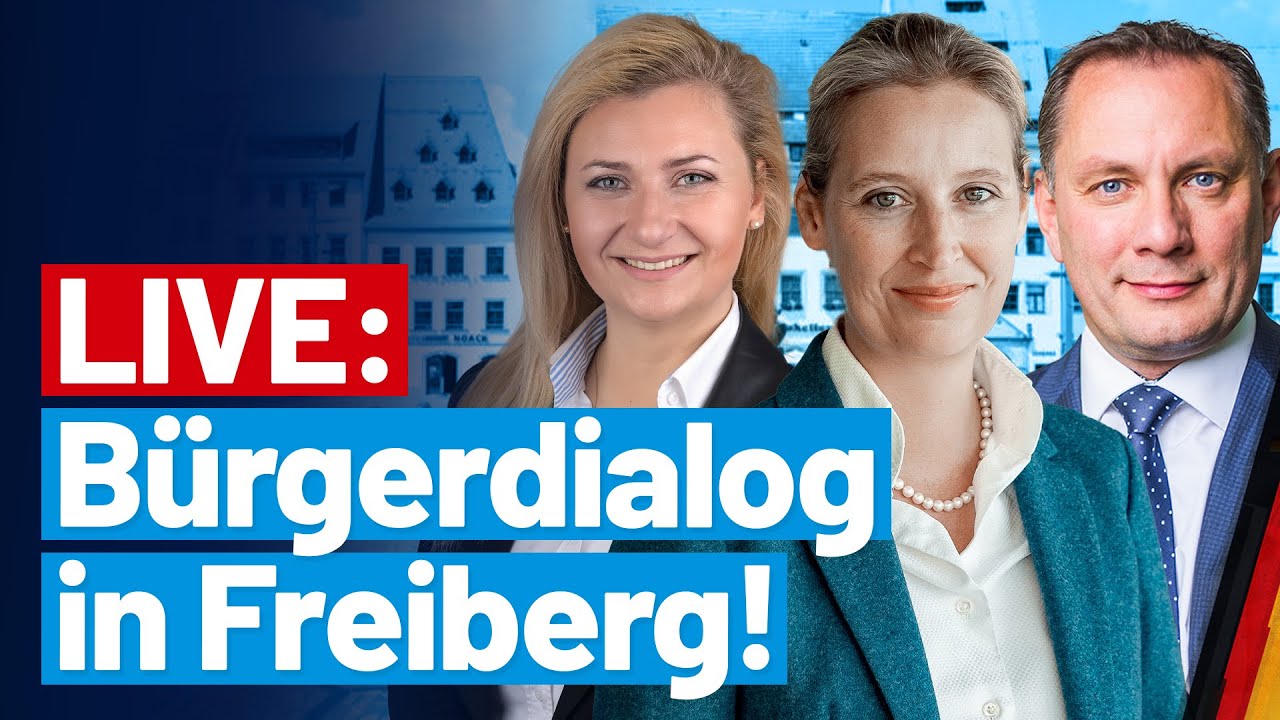 LIVE: Bürgerdialog der AfD-Fraktion in Freiberg mit Alice Weidel, Tino Chrupalla & Carolin Bachmann