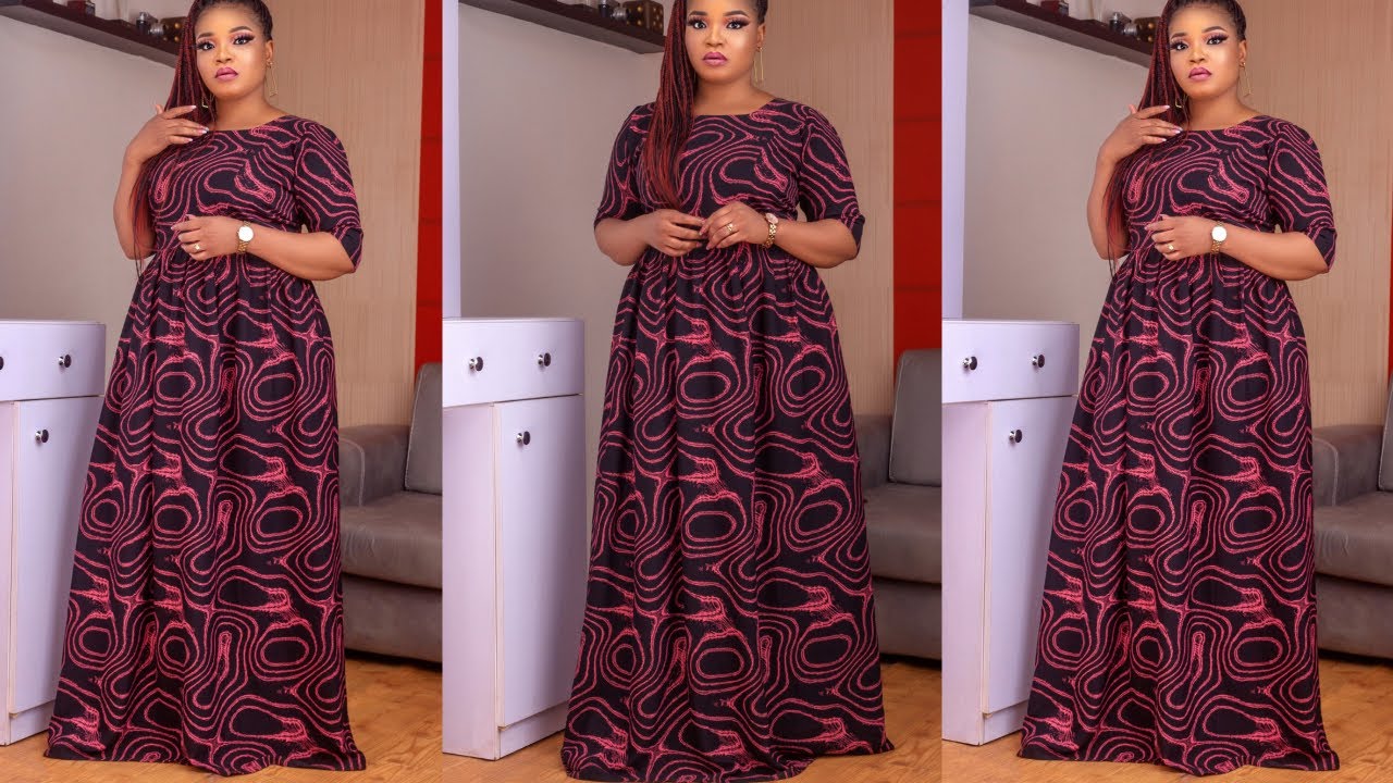 How To Draft A Long Maxi Gathered Waist Gown/Dress With Armhole Princess Dart [Cutting&Stitching]