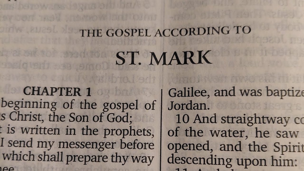 The gospel of St. Mark 