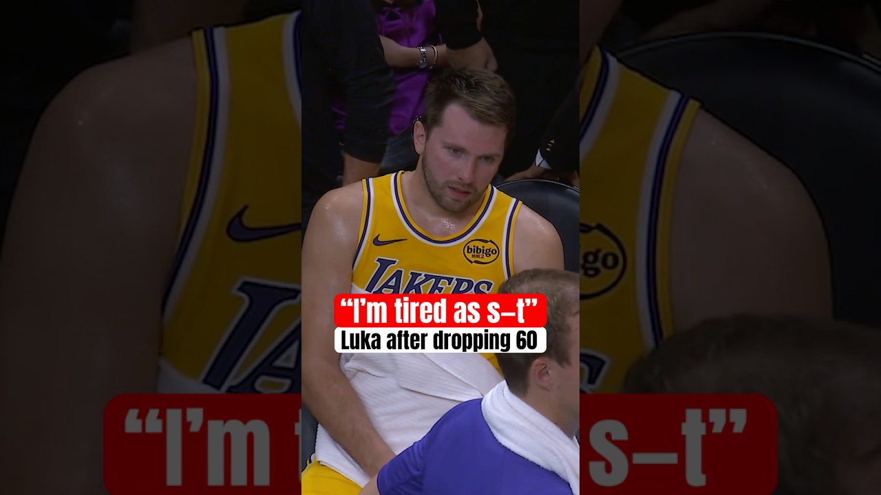 Luka was exhausted after scoring 60 😭