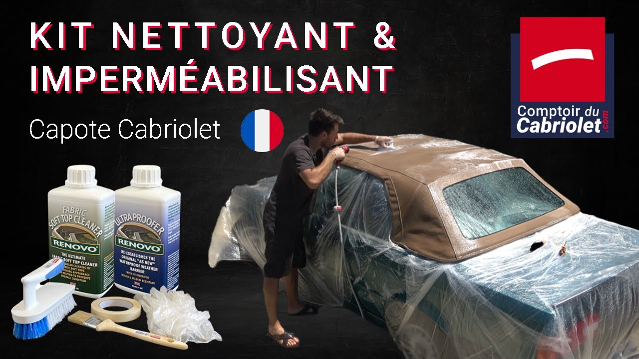 Kit Nettoyant & Imperméabilisant Renovo pour cabriolets avec capote en toile Alpaga