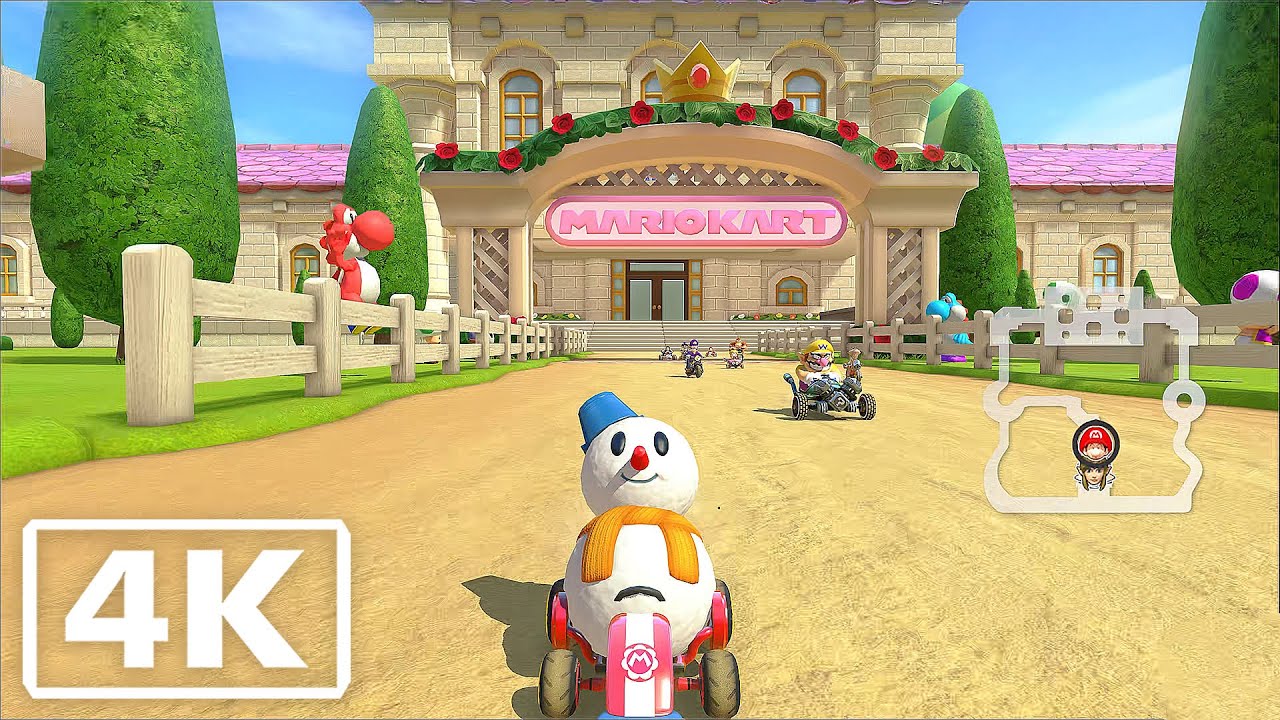 What if you play Snowman (Mario Kart World) in Mario Kart 8 Deluxe? (4K)