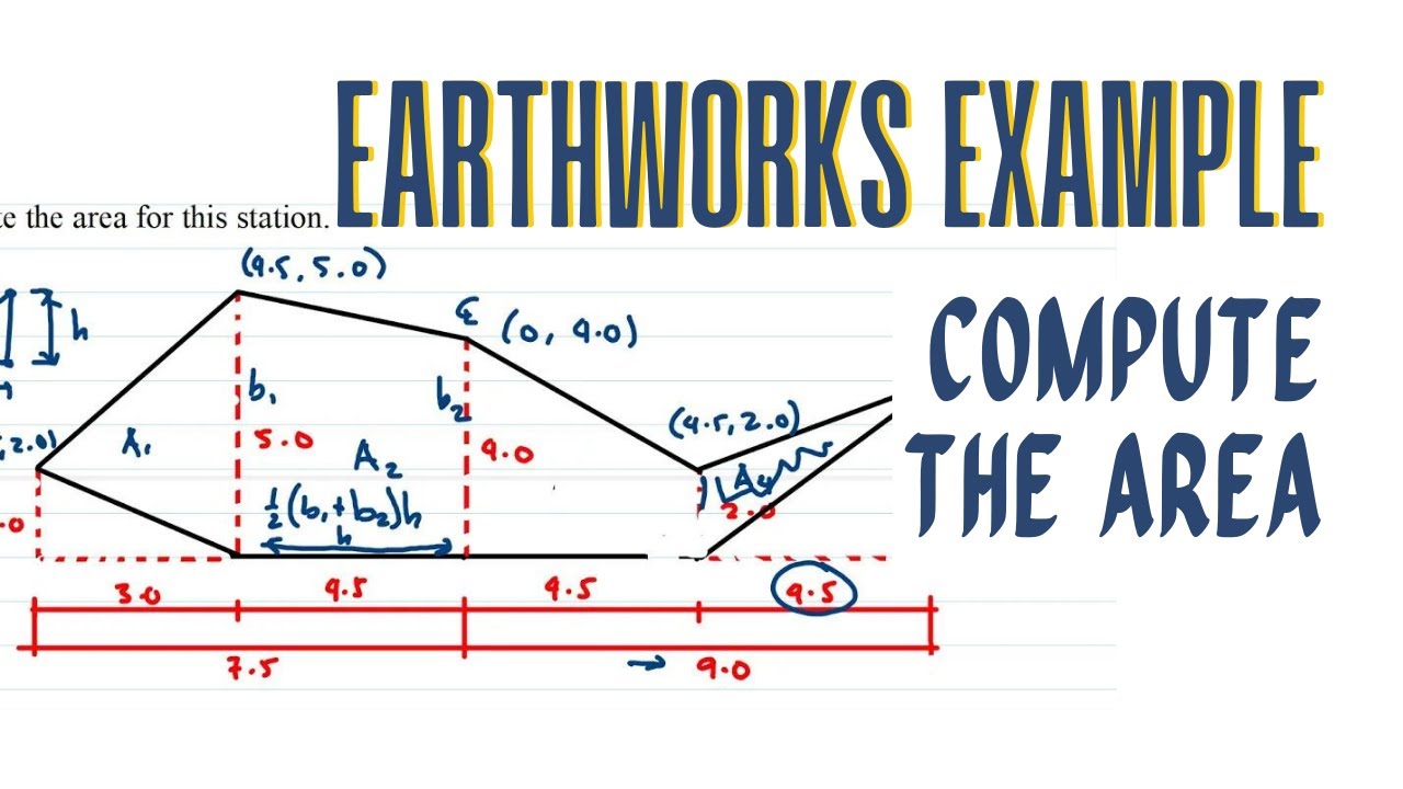 area computation for earthworks | sample problem 2