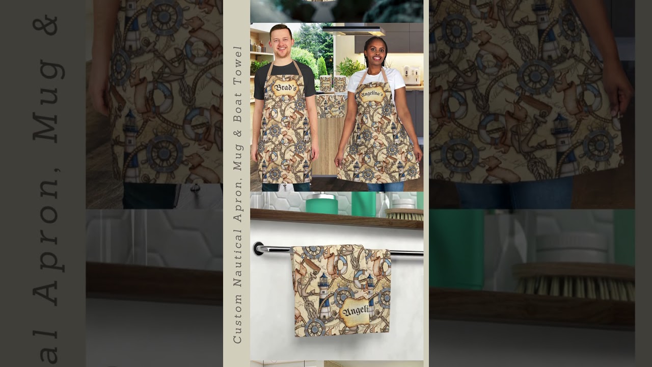 Unique Personalized Gifts: #Nauticallife #Boat #Apron #Mug #Towel #Set  #etsy #PersonalizedGifts