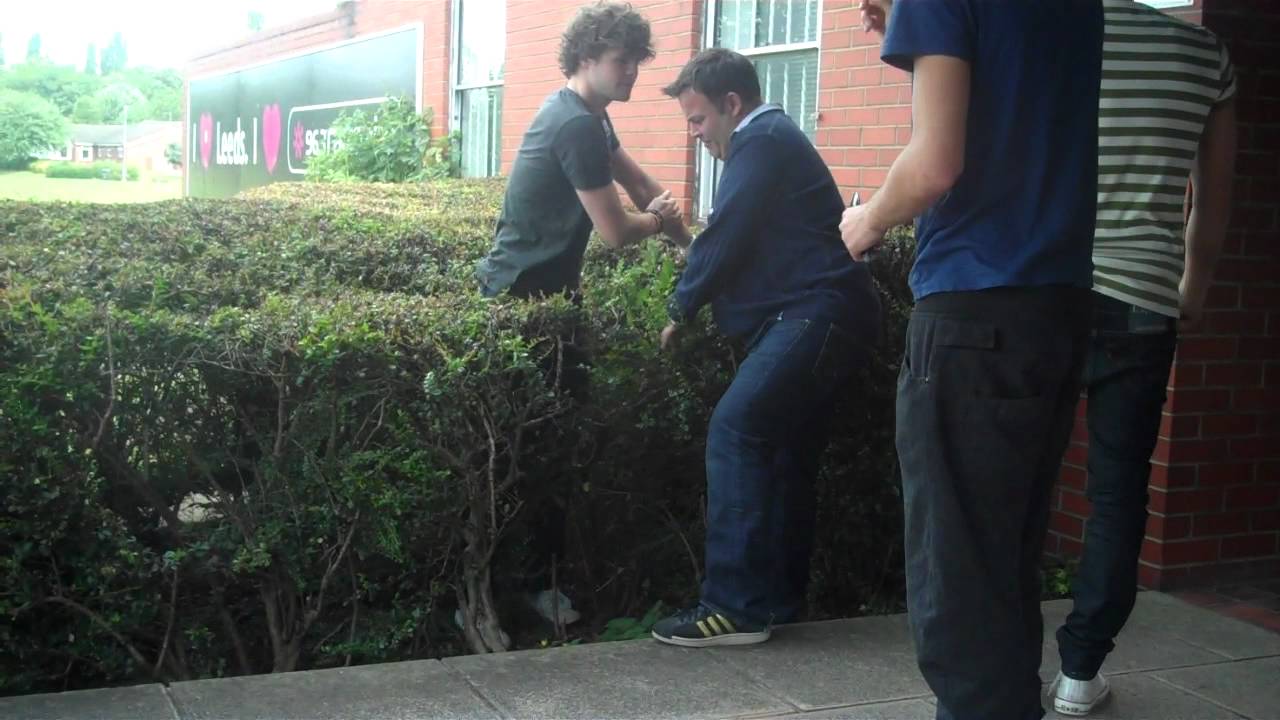 Max pushing Jay into the Bushes @ Radio Aire