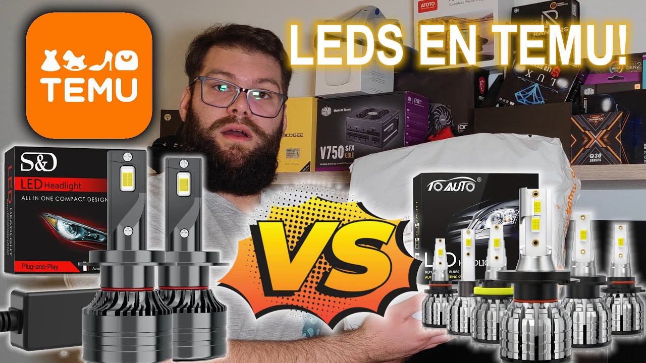 Comparativo de LEDs para coche de TEMU. Valen la pena?