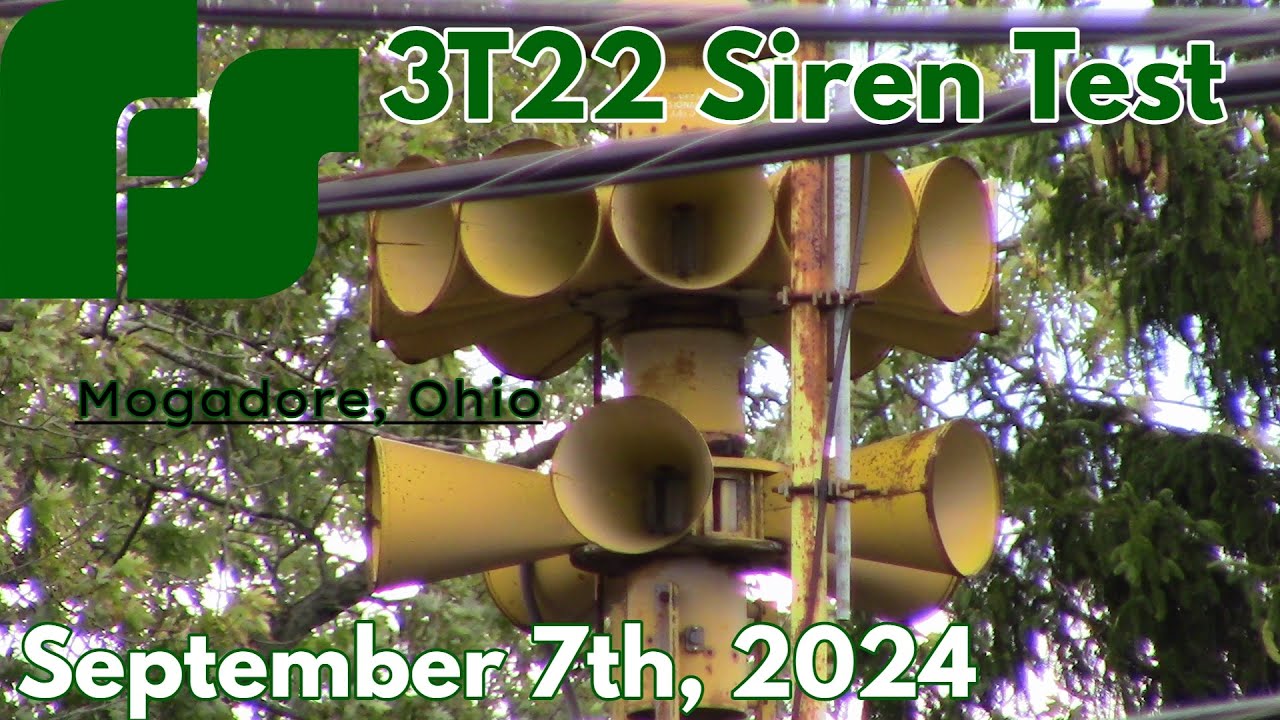 Federal Signal 3T22 Siren Test @ Mogadore, Ohio